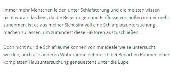 Schlafraum Untersuchung für  Niedersachsen